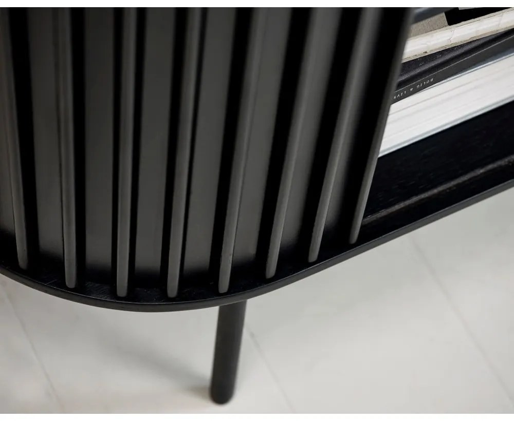 Mobile nero in rovere 125x110 cm Siena - Unique Furniture