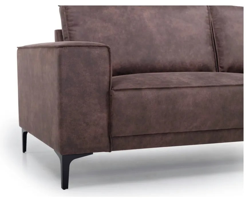 Divano in similpelle marrone 224 cm Copenhagen - Scandic