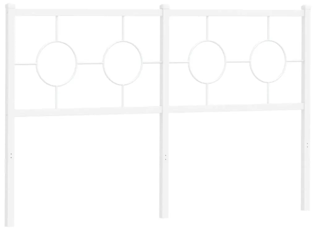 Testiera in metallo bianco 135 cm