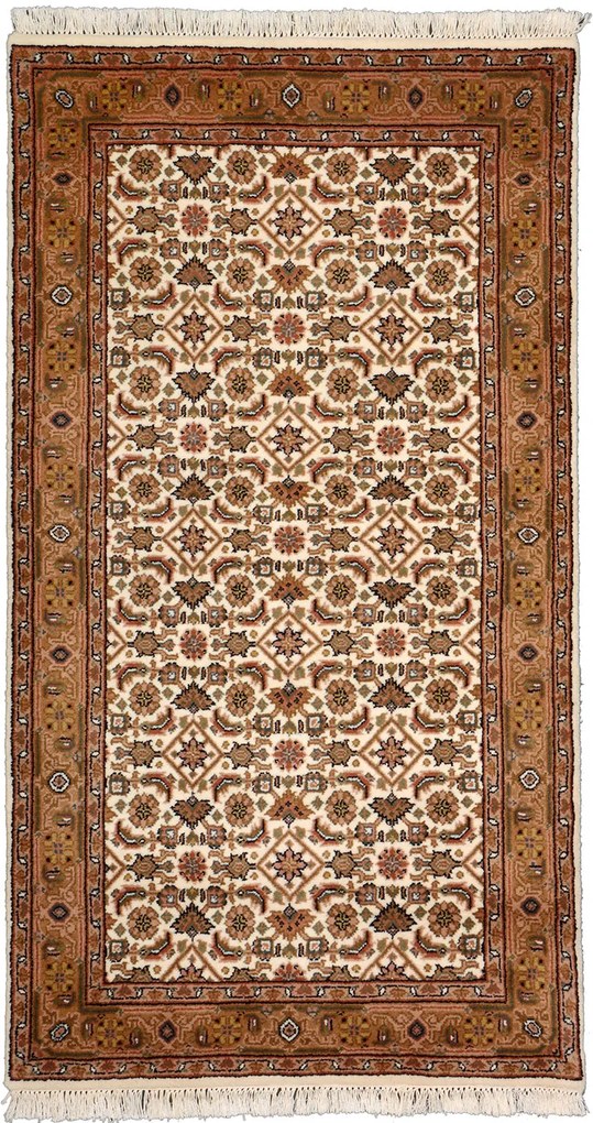 Herati Tappeto 160x90 Beige (Indian) Annodato A Mano