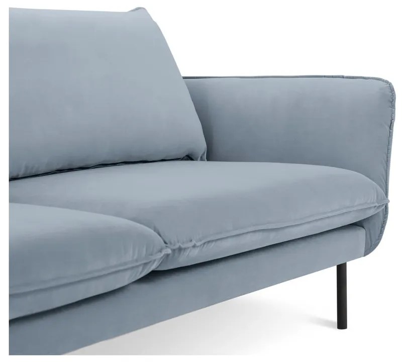Divano in velluto azzurro 230 cm Vienna - Cosmopolitan Design