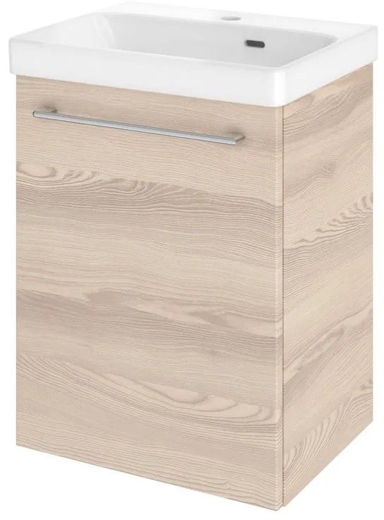 Mobile da bagno sotto lavabo SENSEA Remix marrone opaco L 45 x H 58 x P 33 cm 1 anta, lavabo non incluso
