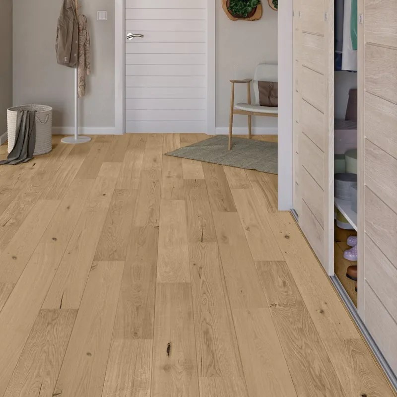 Parquet prefinito in rovere naturale Family oliato Intenso L