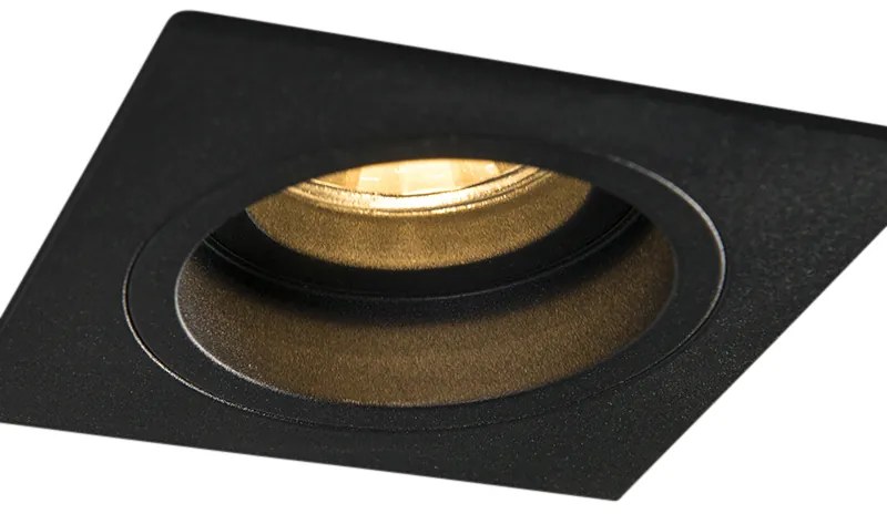 Faretto da incasso smart nero quadrato con Wifi GU10 - Chuck