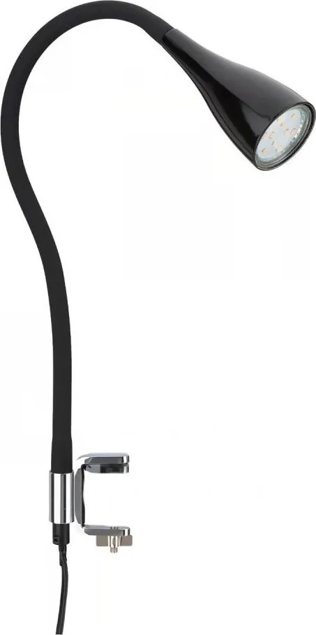 Lampada con clip 1xGU10/3W/230V nera