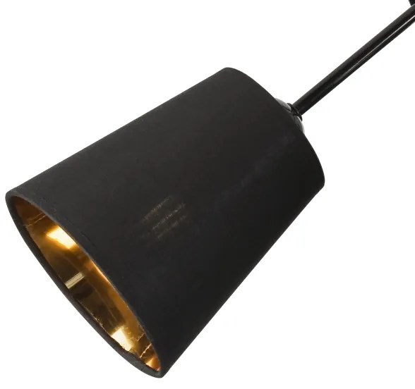 Lampadario a sospensione con supporto rigido IRMA 3xE27/15W/230V nero