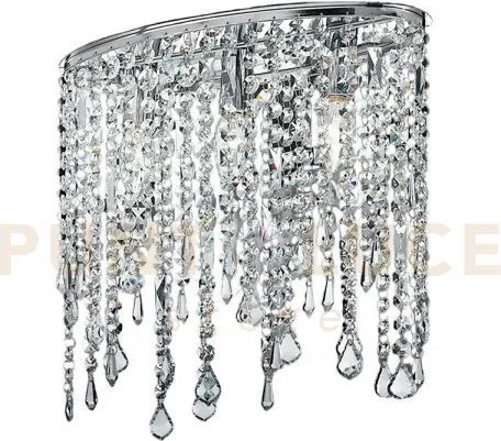 Plafoniera breeze cromo  e cristalli k9 3 luci attacco e14 40x15,5x...