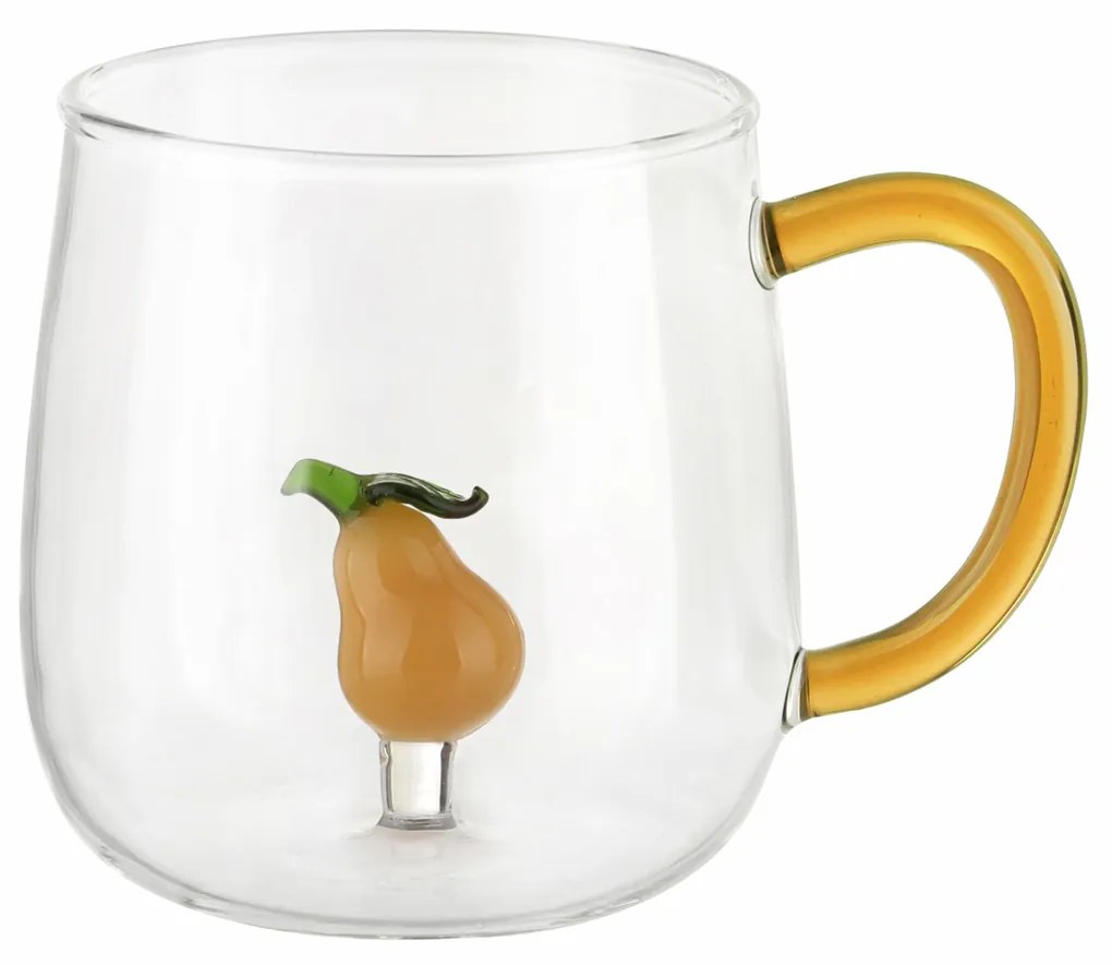 Mug in vetro borosilicato 380 ml pera