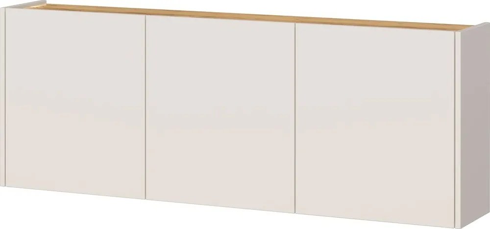 Armadietto color crema con effetto rovere da appendere 138x52x25 cm Libbiano – Germania