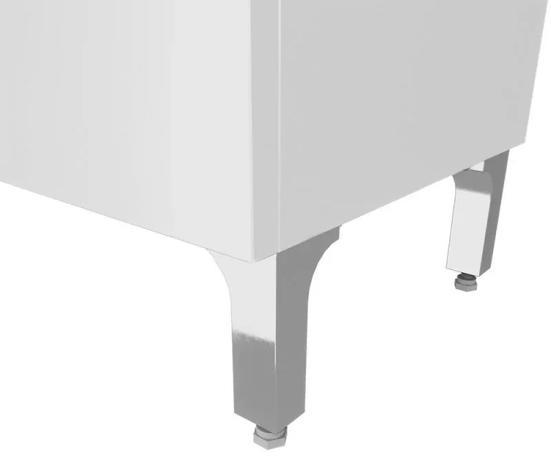Mobile bagno a terra 55 cm Creta bianco lucido completo di specchio