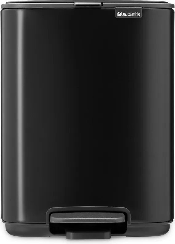 Cestino per la spazzatura nero opaco in acciaio con pedale 4 l Bo – Brabantia