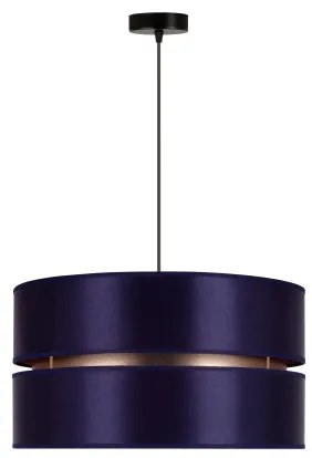 Duolla - Lampadario a sospensione con filo DUO 1xE27/15W/230V diametro 40 cm blu/oro
