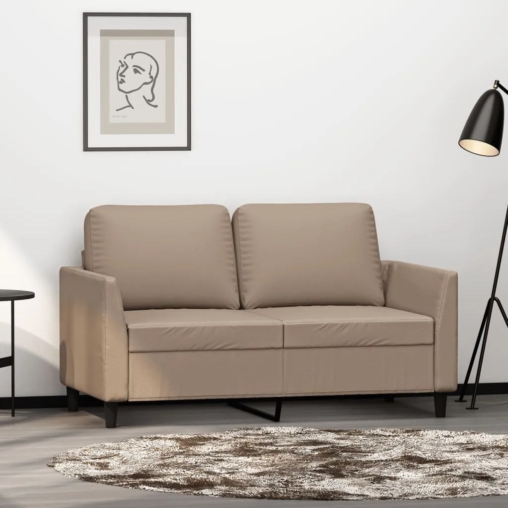 Divano A 2 Posti Cappuccino 140 Cm İn Similpelle /