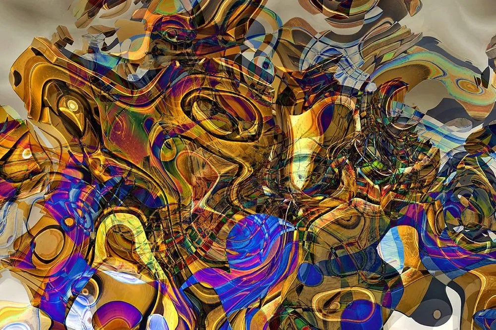 Carta da parati autoadesiva – Pieno di arte astratta