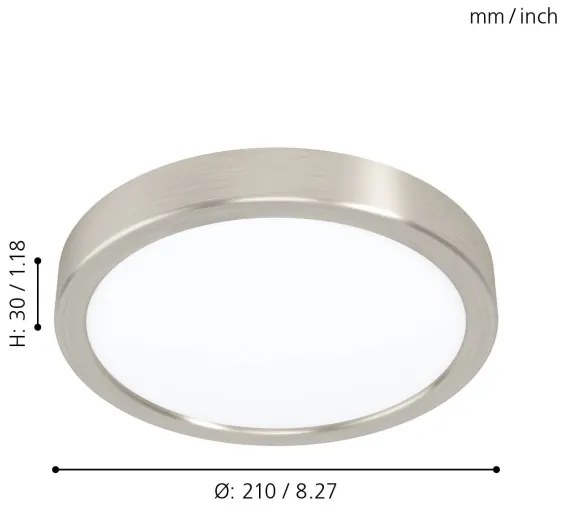 Eglo 99219 - Plafoniera LED FUEVA 5 LED/16,5W/230V