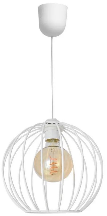 Lampadario su corda MERCURE 1xE27/15W/230V bianco