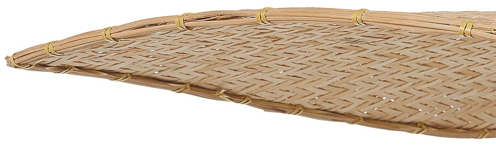 Lampadario legno di bambù beige e naturale 123 cm GALANA Beliani