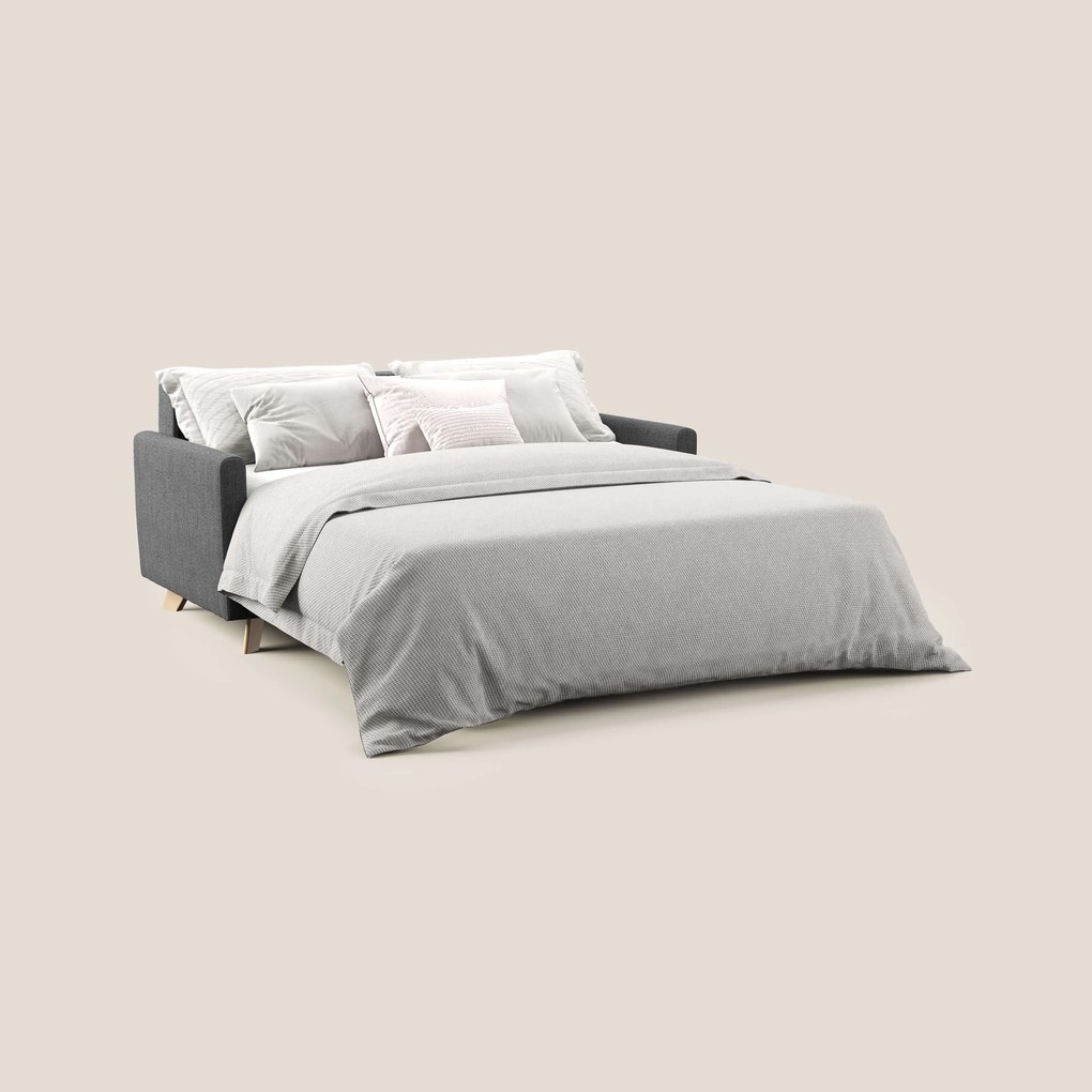 Edgar divano letto matrimoniale in tessuto felis impermeabile T03 grigio
