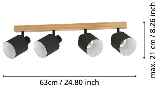 Eglo 99492 - Faretto BATALLAS 4xE27/10W/230V