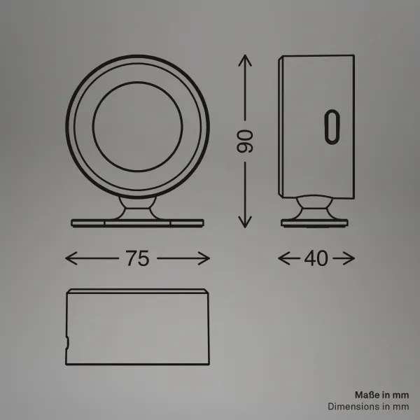 Briloner 3896016 - TARI LED lampada da parete ricaricabile e dimmerabile, 1,6 W/5 V, 1500 mAh, bianco