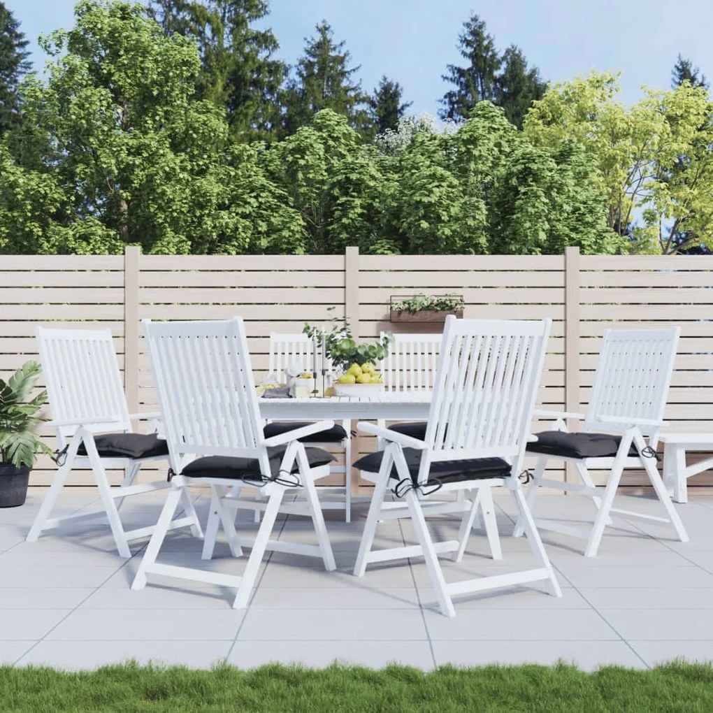 Cuscini Per Sedia 6 Pz Antracite 40x40x7 Cm İn Tessuto Oxford /