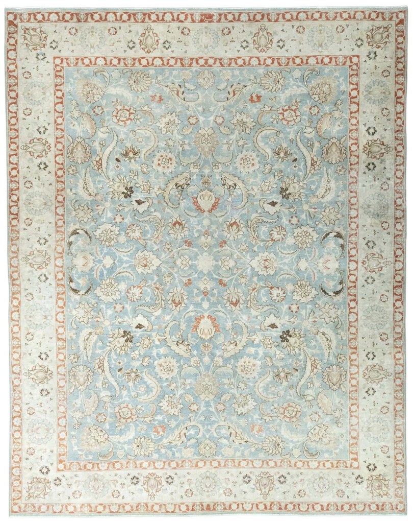 Mashad Tappeto persiano 380 x 300 Blu (Iran) Annodato A Mano