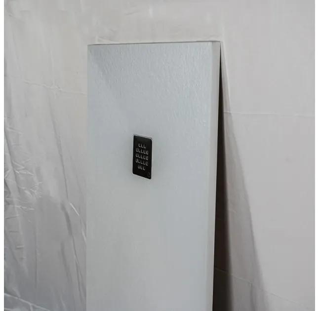 Piatto doccia in mineralmarmo 70x100 cm bianco effetto pietra con griglia e piletta sifonata
