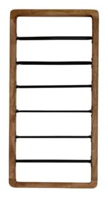 Portabottiglie da parete marrone per 6 bottiglie di vino Sorrento - Light &amp; Living