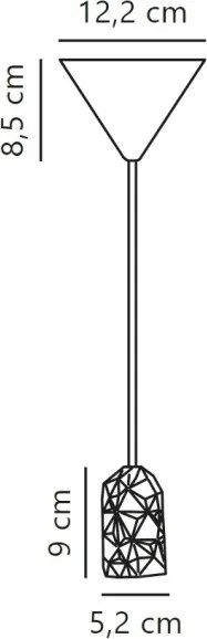 Nordlux - Cavo di alimentazione HANG 1xE27/40W/230V rame/nero