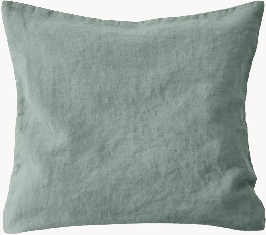 Copricuscino in lino Green Milieu