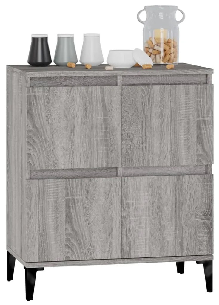 Credenza grigio sonoma 60x35x70 cm in legno multistrato