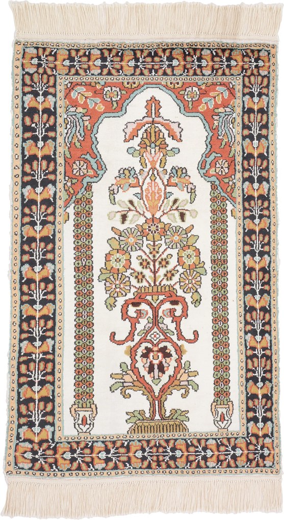 Cashmere Silk Tappeto 100 x 60 (Indian) Annodato A Mano