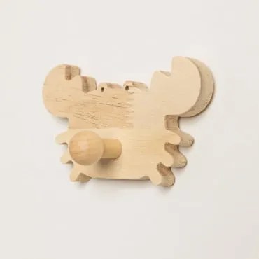Appendiabiti Da Parete In Legno Sebbas Kids Granchio - Sklum