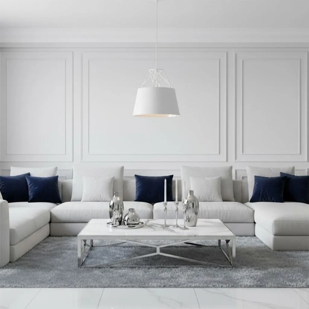 Lampada Da Soffitto Pensile Metallico Bianco APP423-1CP