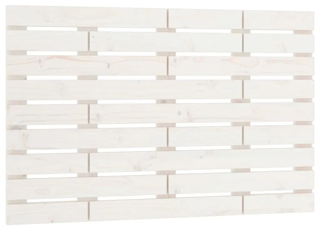 Testiera da parete bianca 81x3x63 cm in legno massello di pino