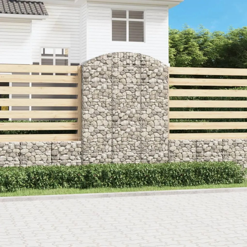 Cesto Gabbione Ad Arco 150x50x200/220 Cm Ferro Zincato /