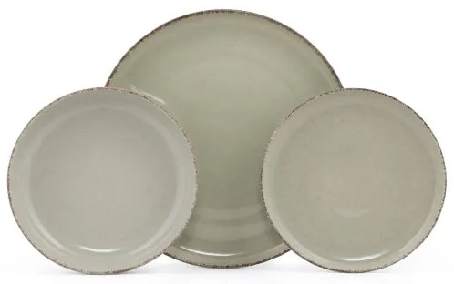 Set da tavola 18 pezzi verde/porcellana