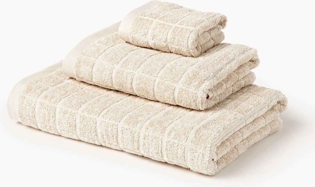 Set di asciugamani in cotone-lino Edita, varie misure