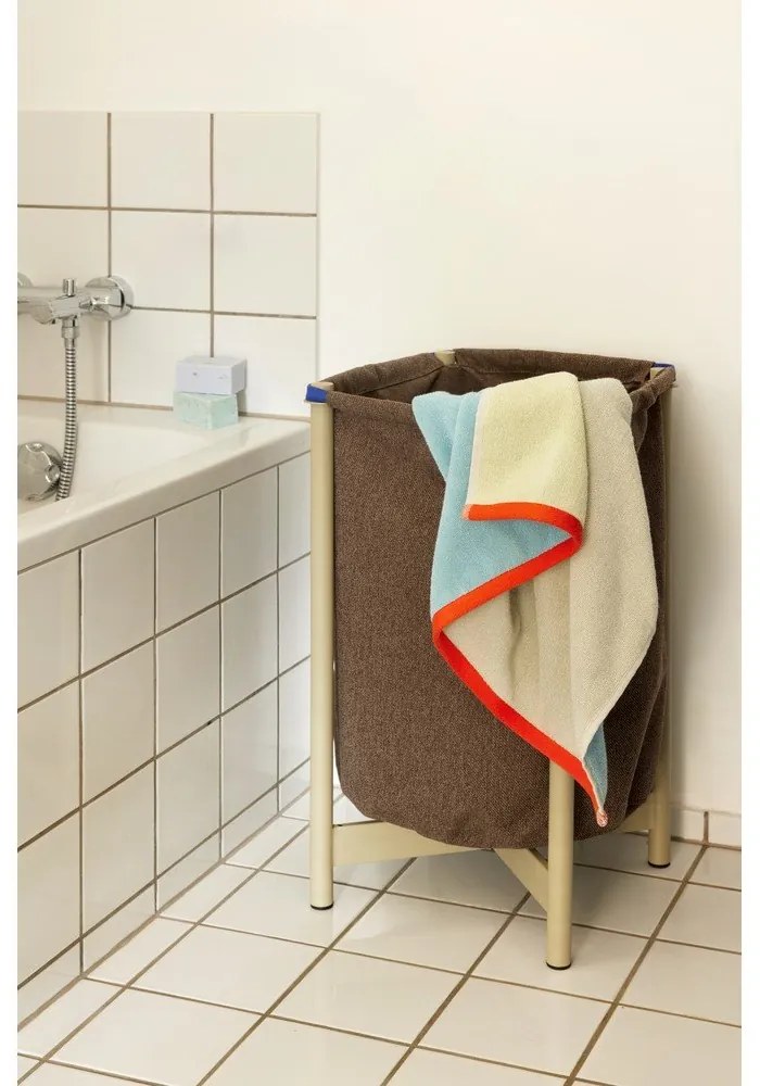 Asciugamano azzurro in spugna di cotone 70x140 cm Block - Hübsch