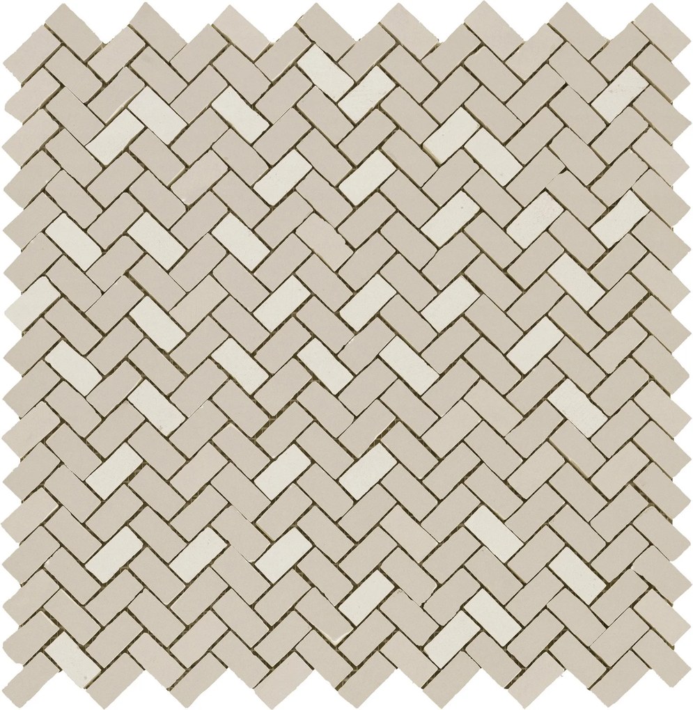 Mosaico 40x40 in pasta bianca 6 mm ocra bone Ceramiche Ragno Tactile 00R71L04