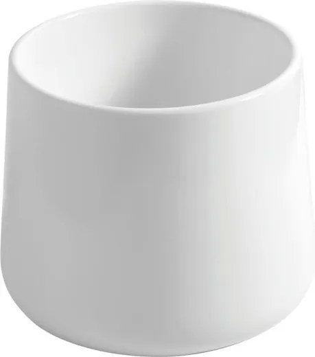 Lavabo da appoggio Counter tondo in ceramica bianco