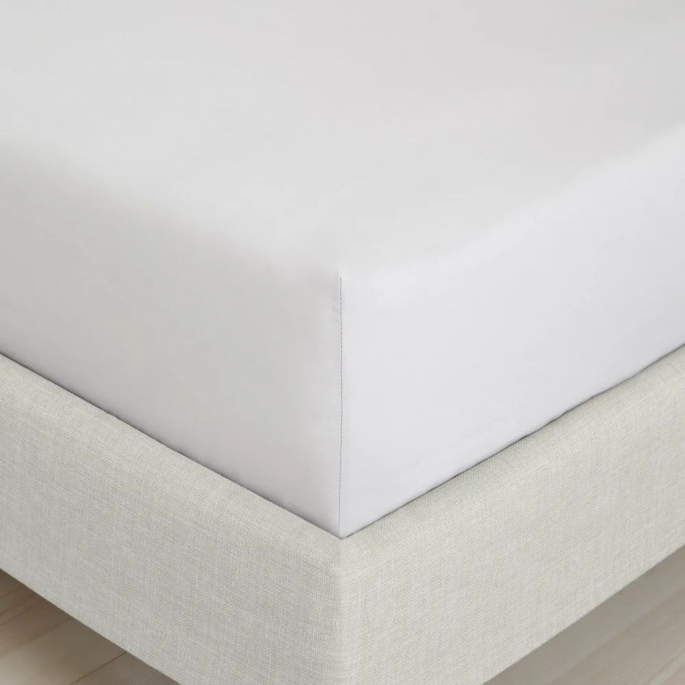 Lenzuolo con angoli grigio in percalle di cotone 185x200 cm Cotton Percale – Bianca