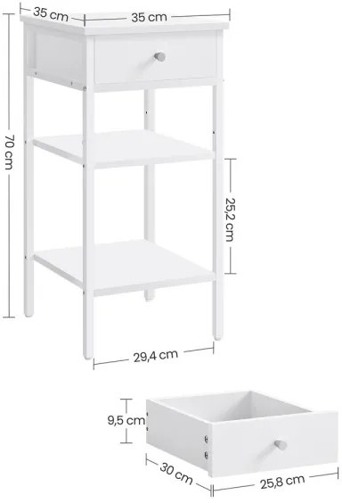 Comodino ARIN bianco