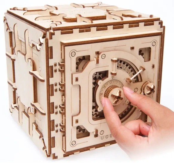 Ugears - 3D puzzle meccanico in legno Cassaforte