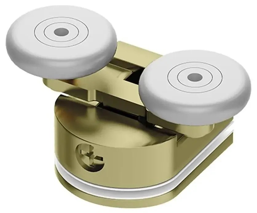 Box Doccia 90x90 Semicircolare Profili Oro Scorrevole H190 Trasparente