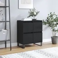 Credenza Nero 60x35x70 cm in Legno Multistrato 831221