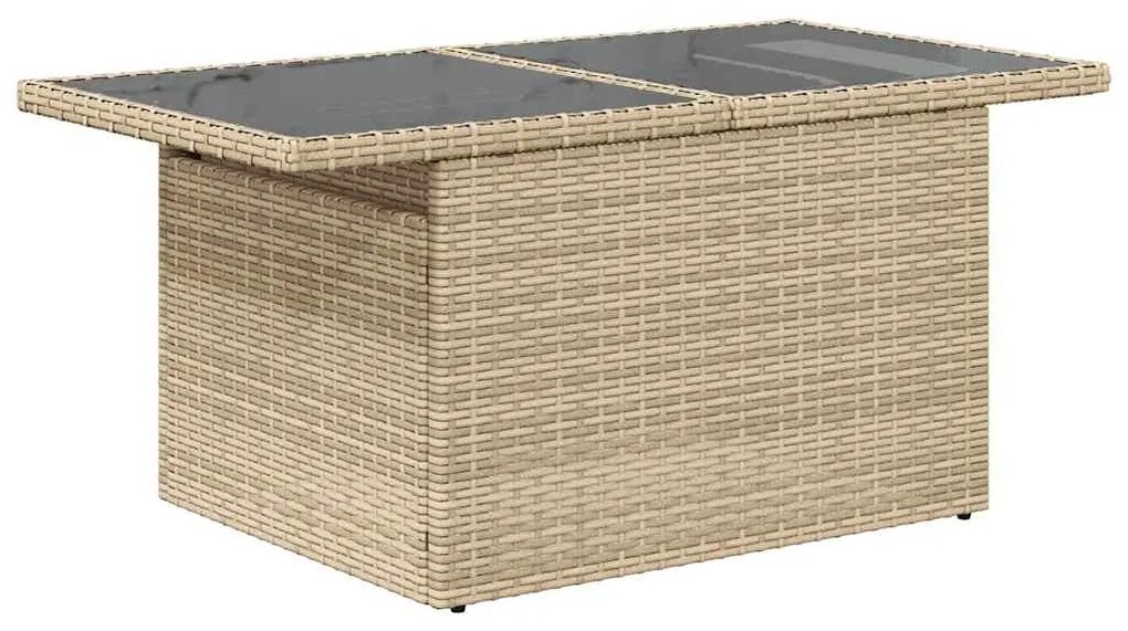 Set divano da giardino 6 pz con cuscini beige in polyrattan