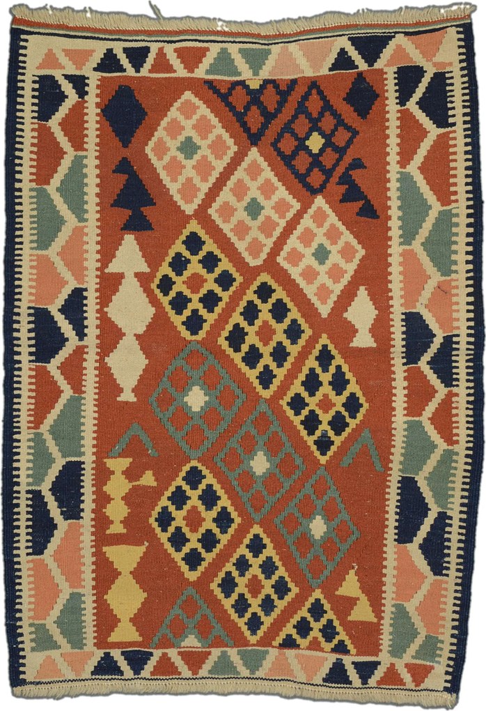 Kilim Tappeto persiano 120x80 Beige (Iran) Tessuto A Mano