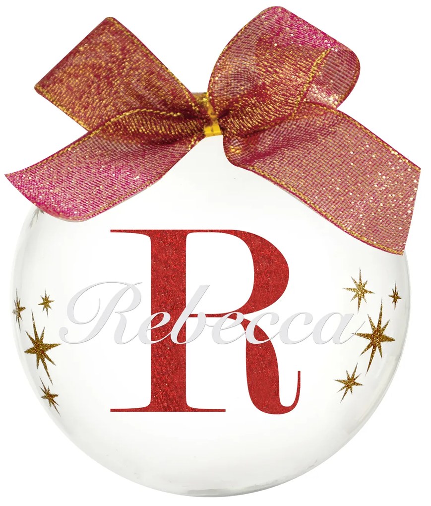 Pallina natale con nome Rebecca 10cm