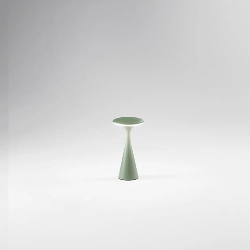 Lampada Da Tavolo Esterno Mini Elliott Contemporanea Alluminio Salvia Led Cct